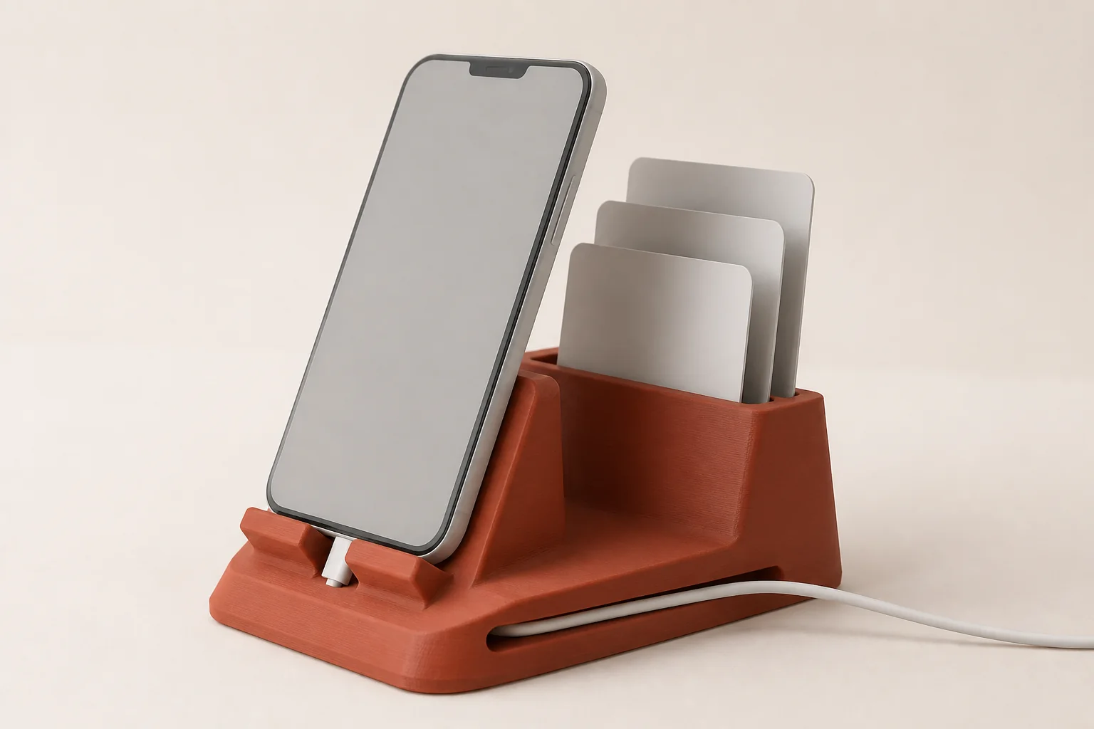 Base para telefone e cartões — Conceito visual