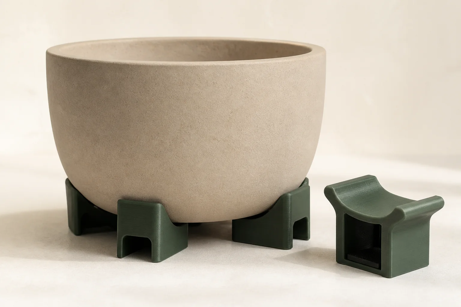 Pés ventilados para vaso — Conceito visual