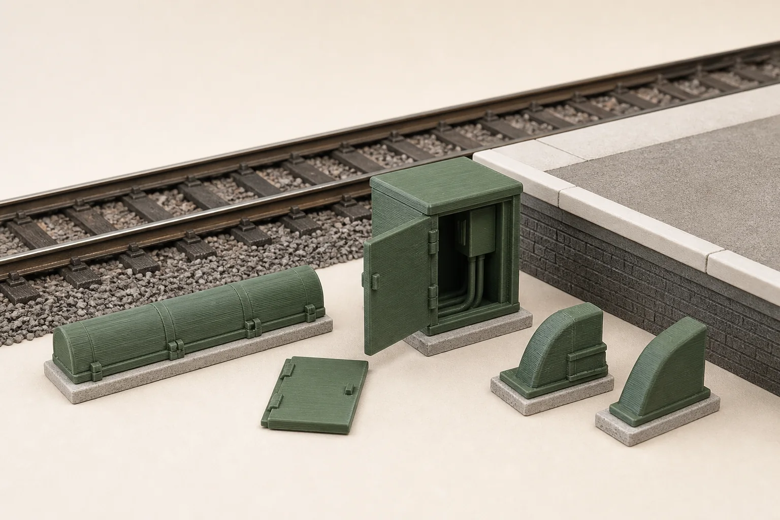 Acessório de cenário ferroviário — Conceito visual