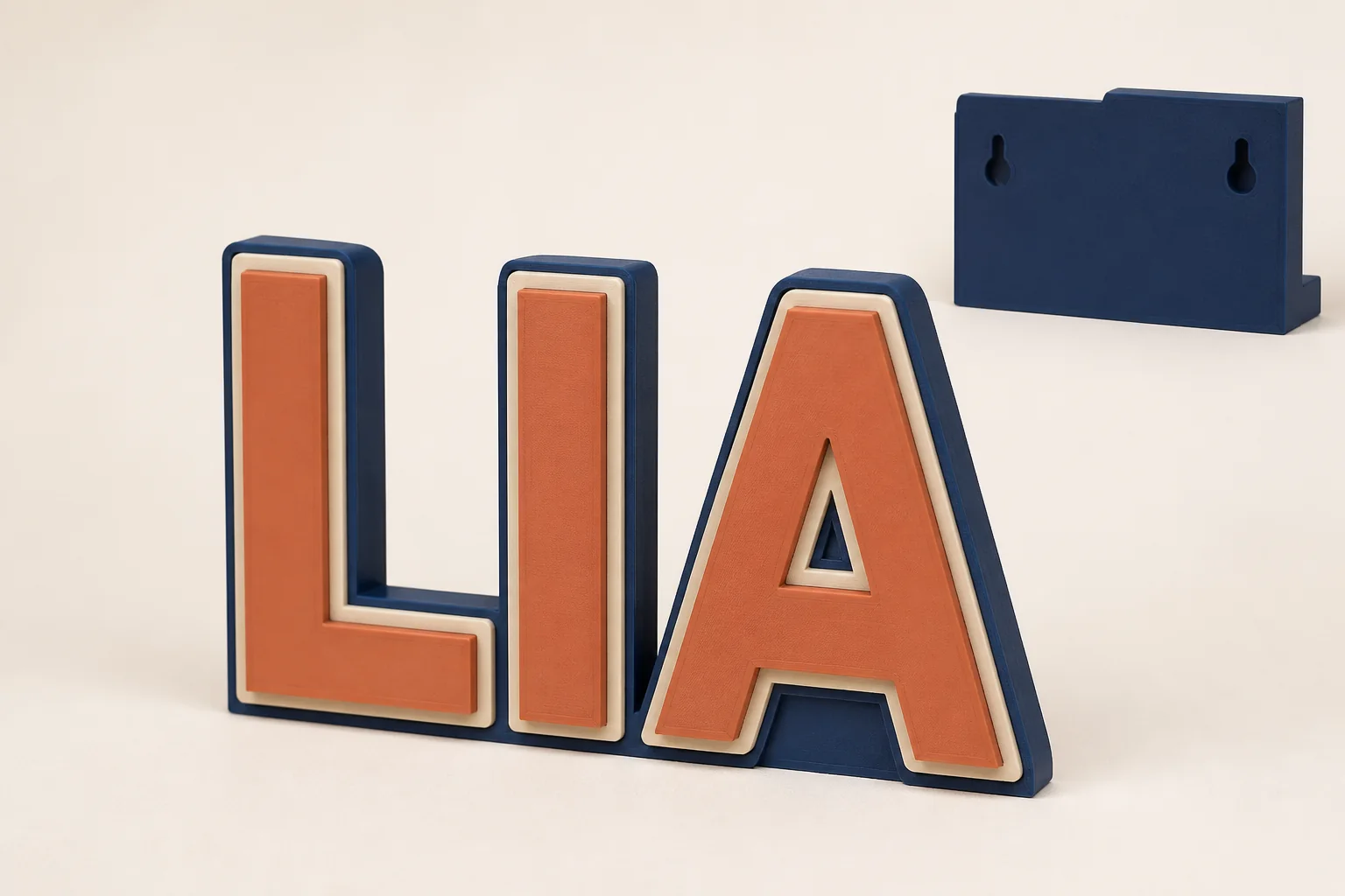 Placa de nome em camadas — Conceito visual