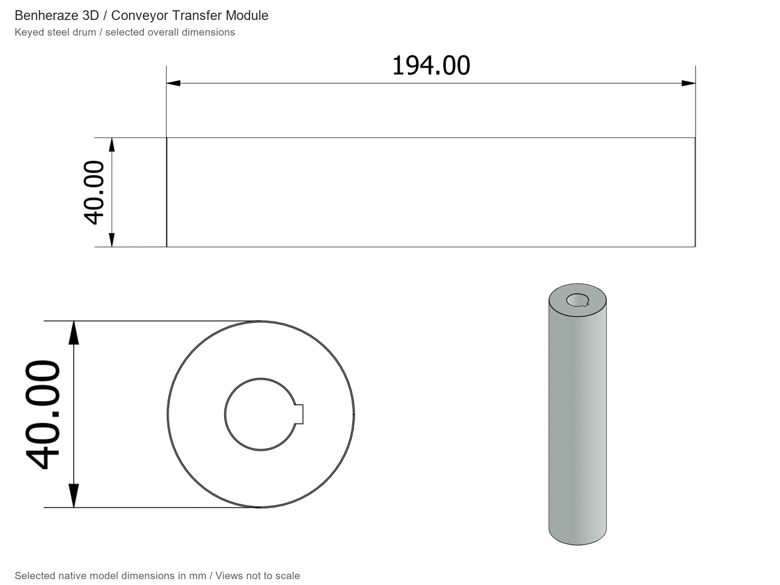 Dessin technique — Module de transfert pour petites boîtes — 3