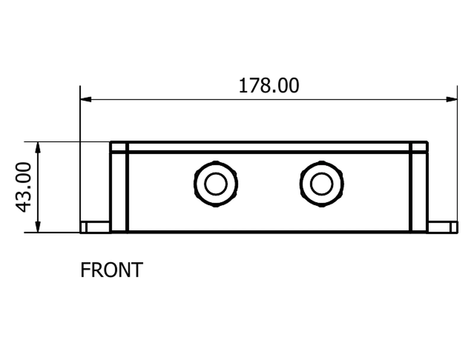Dessin technique — Boîtier usiné pour électronique — 2
