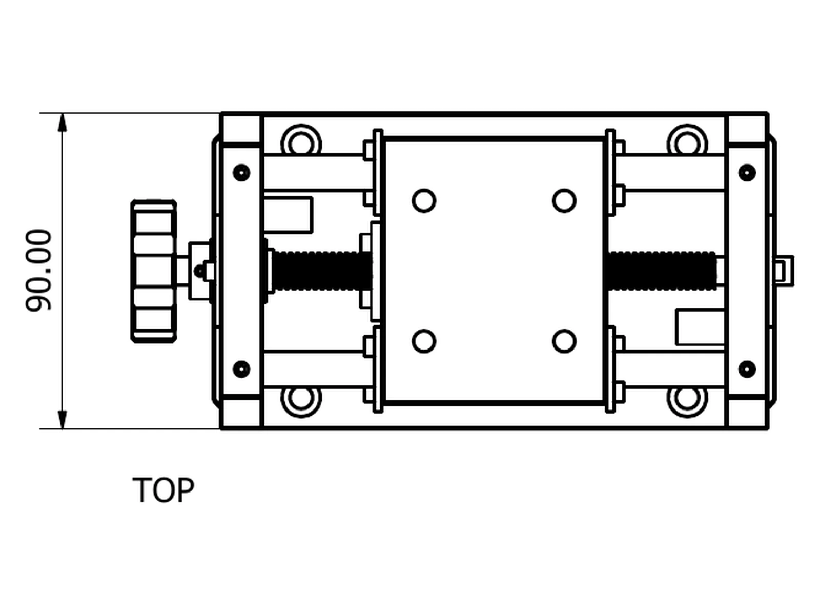 Dessin technique — Table de positionnement linéaire manuelle — 3