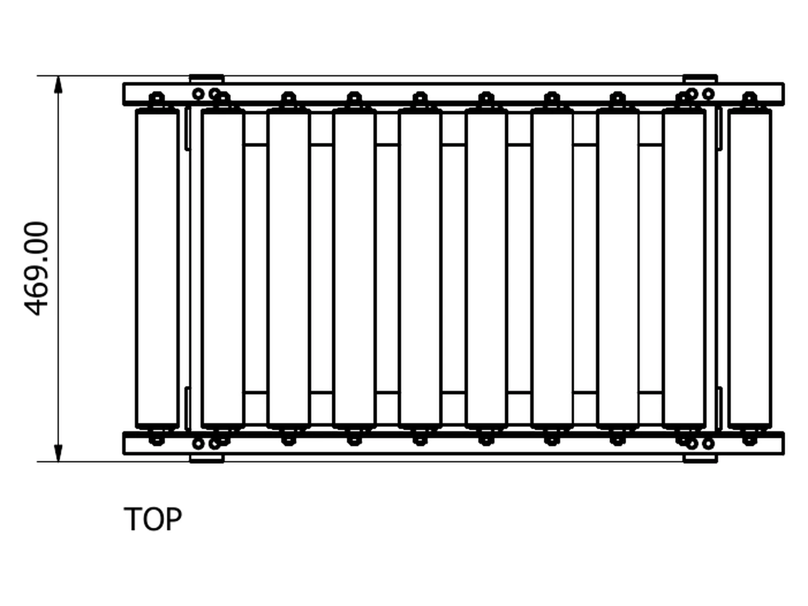 Dessin technique — Convoyeur à rouleaux compact — 3