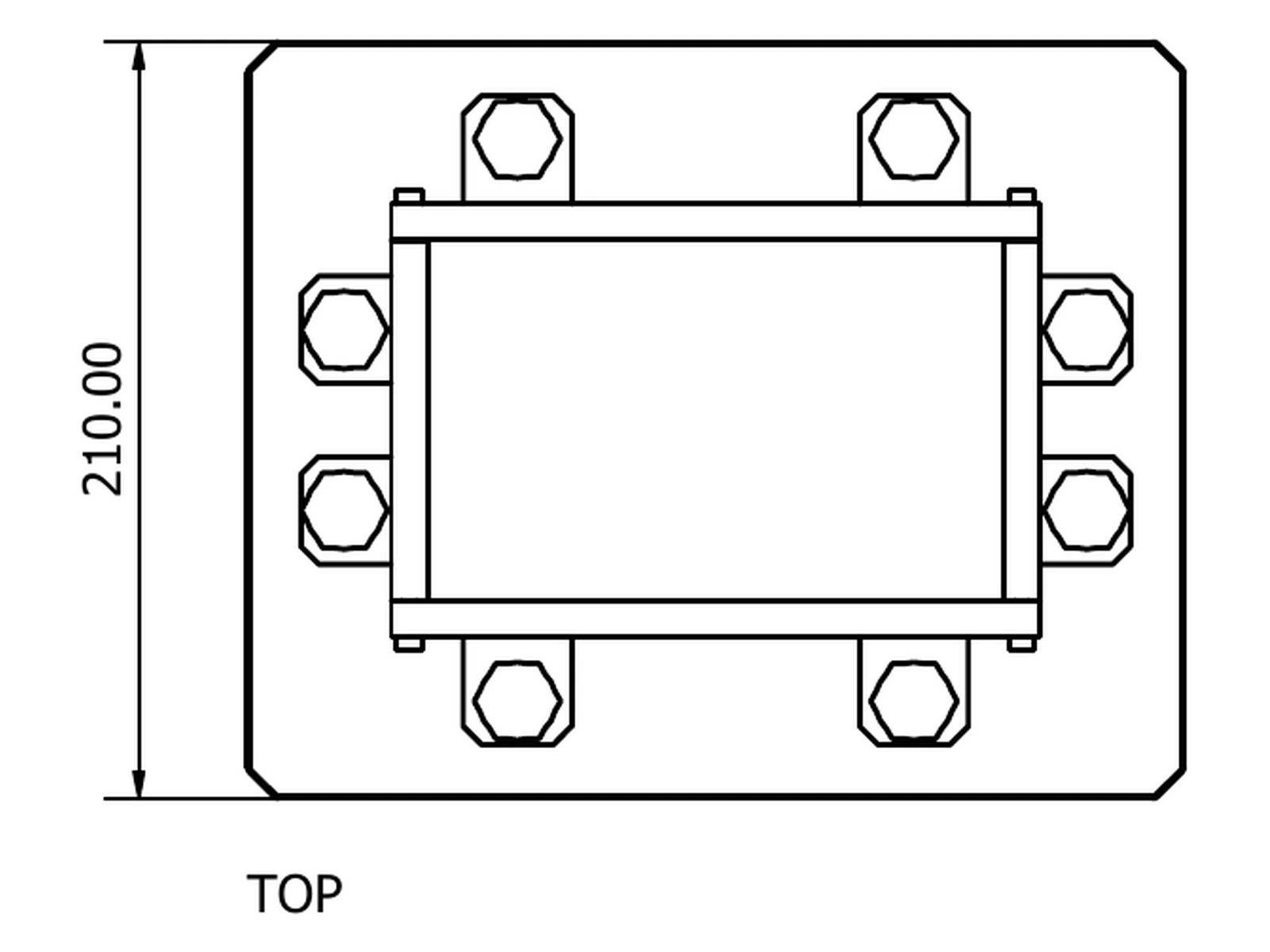 Dessin technique — Boîte réutilisable pour moules en silicone — 3