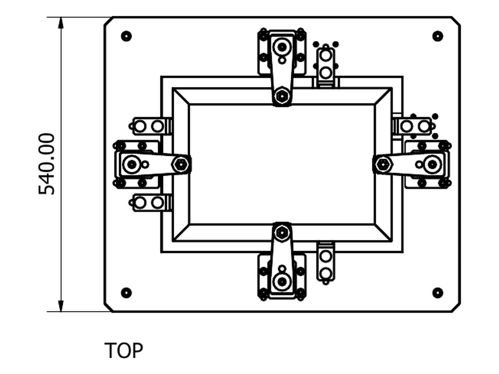 Dessin technique — Gabarit de pointage pour cadre tubulaire — 3