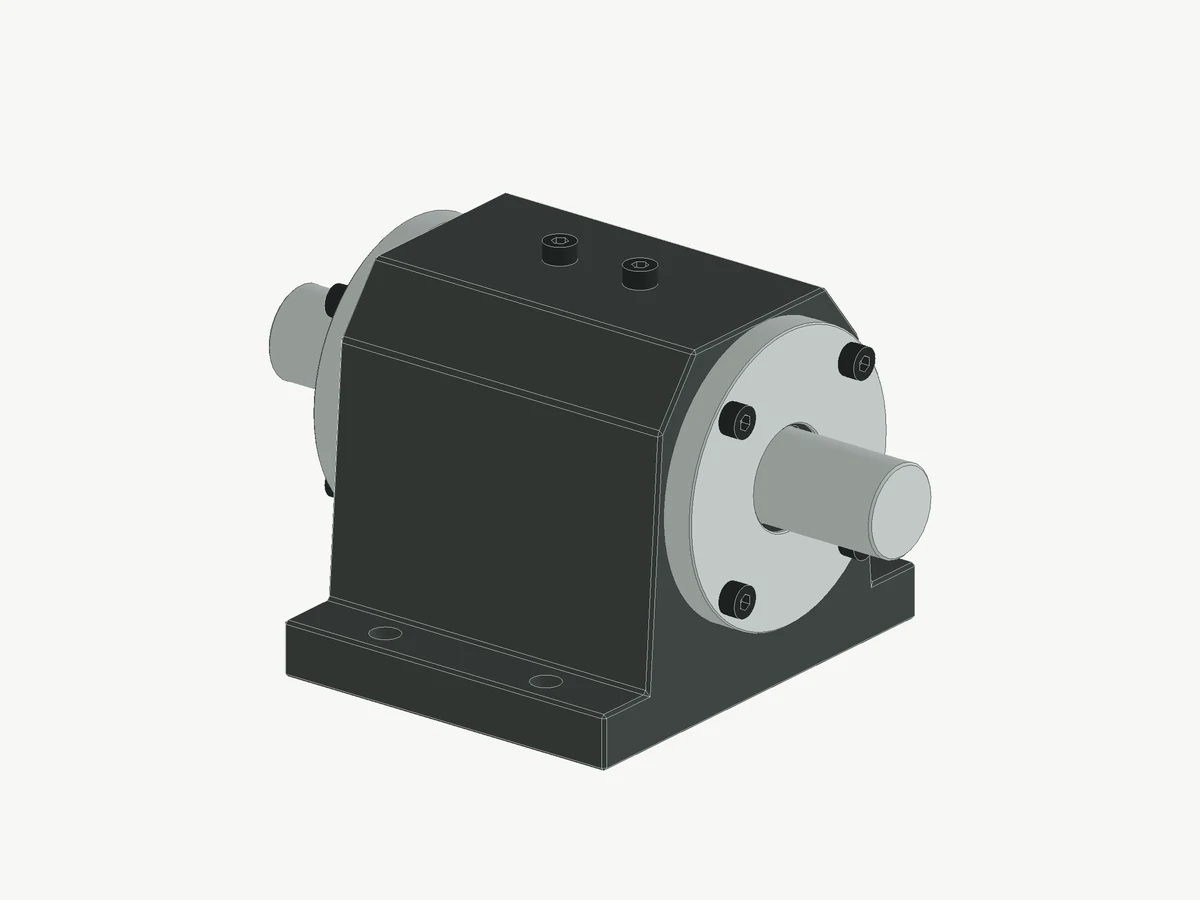 Support compact assemblé avec corps, arbre et flasques d’extrémité amovibles